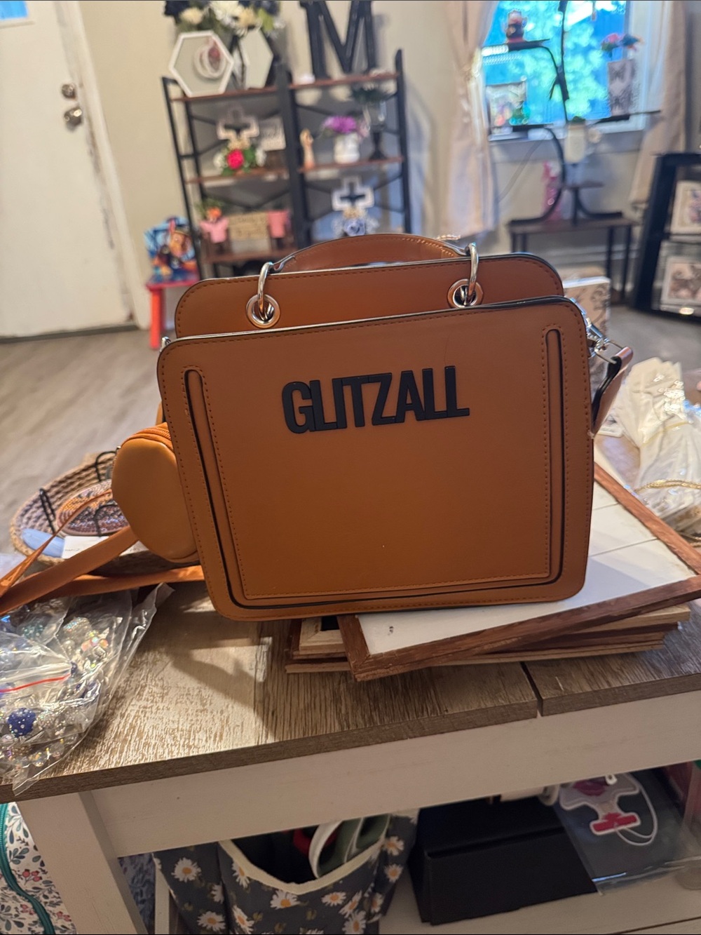 Glitz Women’s Tan Crossbody Bag
